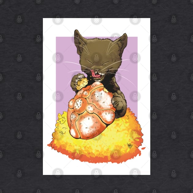 The Black Cat and the Pan de Muerto by SeleneWitchStore